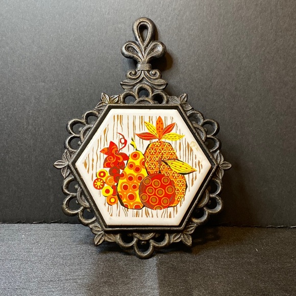 Cast Iron and Ceramic Trivet - Picture 6 of 6